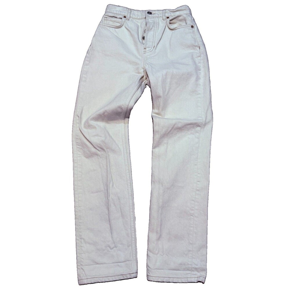 Reformation Jeans Womens 24 Cream Denim Wilder High Rise Ankle Straight Leg Fit